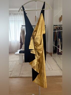 Gucci Black Dress with Gold Label Accent